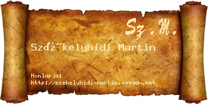 Székelyhidi Martin névjegykártya