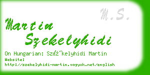 martin szekelyhidi business card